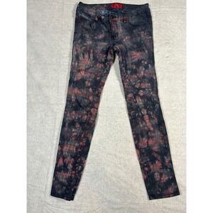 Royal Bones Jeans Womens‎ Size 7 Tie Dye Plaid Skinny Leg Denim Pants